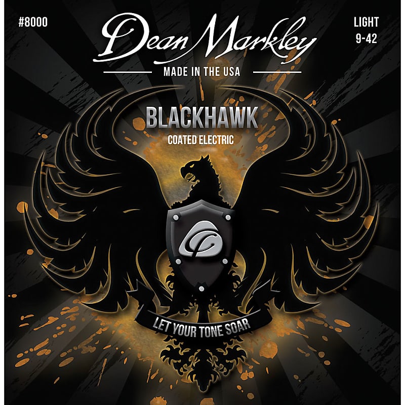 Dean Markley 8000 Quality Coated Electric Guitar Strings Light 9-42 Blackhawk series (Like Elixir) image 1
