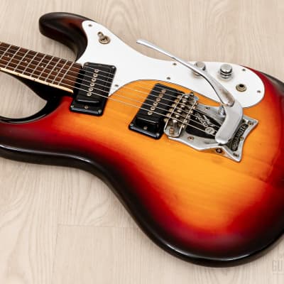 1991 Mosrite Ventures Model USA-Made "Built in Soul" Sunburst w/ Vibramute & Case, Semie Moseley image 10