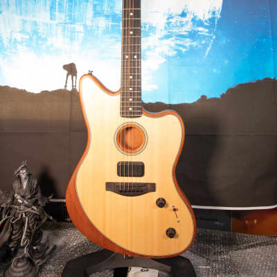 Fender American Acoustasonic Jazzmaster Acoustic-electric Guitar - Natural image 4