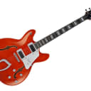 Hagstrom Super Viking Semi-Hollow Body Electric Guitar Maple/Mandarin Orange - SUVIK-MDE-U