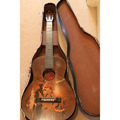 B & J Serenader Cowboy Parlor Stencil Guitar image 13