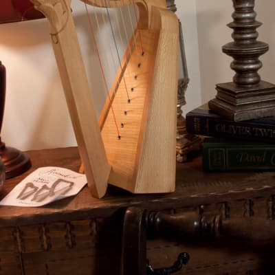 Roosebeck HP08L Parisian Harp 8-String - Lacewood w/Extra String Set & Tuning Tool image 6