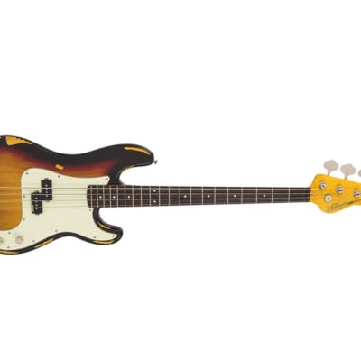 Vintage Bass V4MRSSB Distressed finish, Sunset Sunburst | Reverb