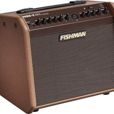 Fishman Loudbox Mini Charge Battery-Powered Acoustic Guitar Combo Amplifier, 60W, Brown image 2