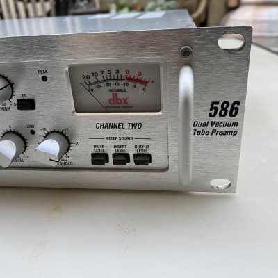 dbx 586 2-Channel Vaccuum Tube Preamplifier 1990s - Silver image 1