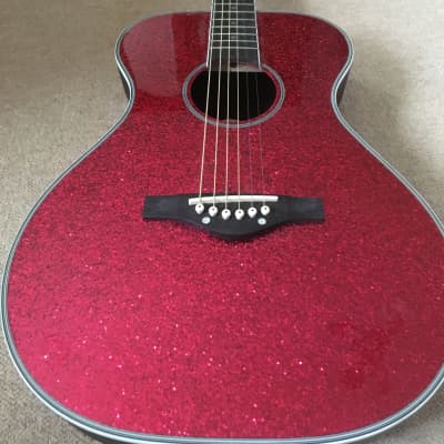 Daisy Rock  DR6205 Pixie Concert Acoustic Guitar  Pink Sparkle image 2