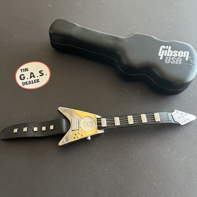 RARE 1996 Gibson X Quartz Flying V '67 ... WRISTWATCH (Rare GOLD version)... (+ Hard Case) image 1