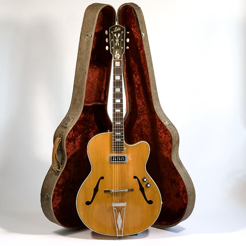 1962 Levin Archtop Mod 330 Natural Maple with Brazilian Rosewood, DeArmond Dynasonic & CITES image 1