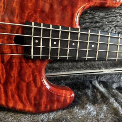 Modulus VJ4 Vintage Jazz 2003 - Trans Red Quilted Maple image 4