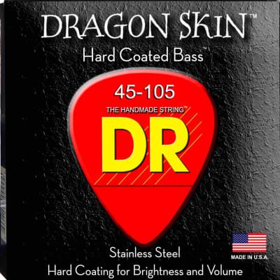 Accessoire pour guitare Dr DSB45 - Jeu de cordes basse électrique Dragon  Skin - Médium 45-105