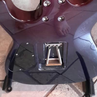 Fender License Parts Guitar.  Fender / Charvel , Strat 1990's Purple Front / Blue Back image 9