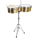 LP Prestige 14" and 15" Timbales Brass