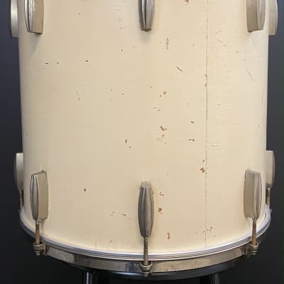 Slingerland 14x28/9x13/16x16" 40s Radio King Drum Set - White Lacquer Paint image 12