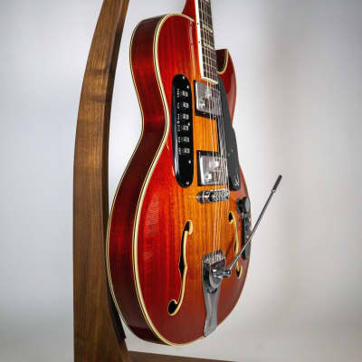 1967 Goya Rangemaster Italian Hollowbody Electric Guitar - Cherry Burst image 3