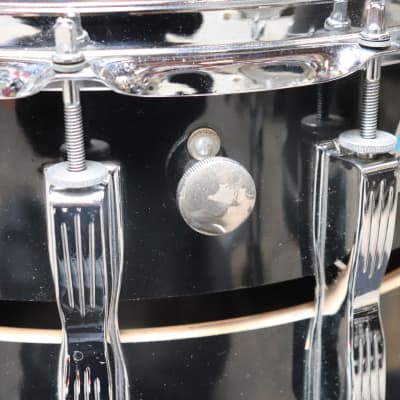 Ludwig 8x14 Slotted Coliseum Snare Drum Black Vintage 1980's | Reverb