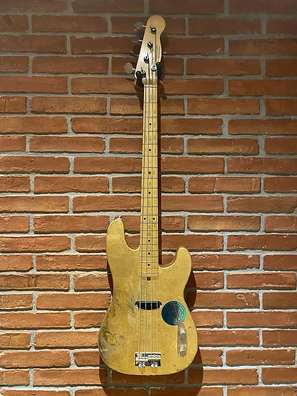 One-of-a-kind Custom Precision Bass Style 2018 Gold Leaf image 1