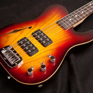 G L ASAT Bass Semi Hollow Sunburst Reverb