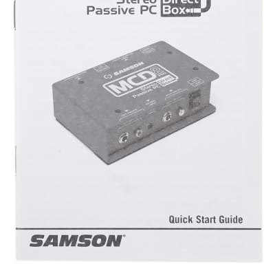 Samson S-Max MCD2 Professional Passive Stereo / Mono Direct DI Box,18Hz–40kHz image 5