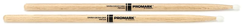 Promark Classic Attack Drumsticks - Shira Kashi Oak - 5A - Nylon Tip (5-pack) Bundle image 1