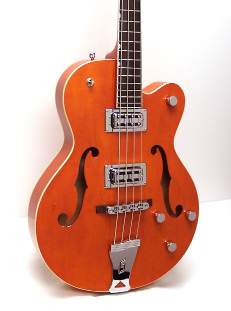 Gretsch G5123B Electromatic Hollowbody Short Scale Electric Bass Guitar Orange