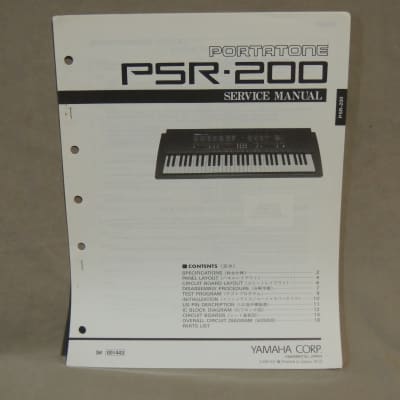 Yamaha Portatone PSR-200 Service Manual [Three Wave Music]