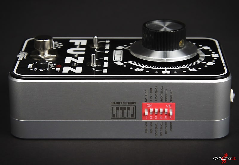 King Tone Guitar miniFUZZ V2 Silver/Black Top | Reverb