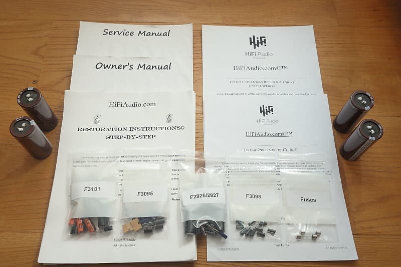 Sansui AU-719 restoration kit filter capacitor repair rebuild fix  			