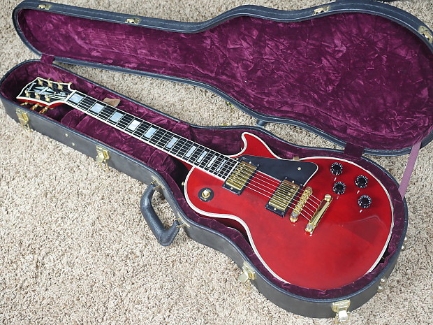 Video 2007 Gibson Les Paul Custom Cherry Red Wine Reverb Canada