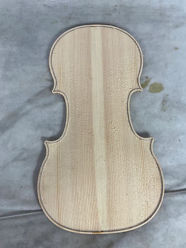 1 Piece 4/4 Violin Panel Wood Carved Shape image 1