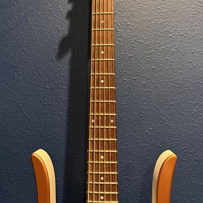 Jerry Jones Longhorn 1988-1990 Electric Guitar Bass - Beautiful Burnt Orange image 2