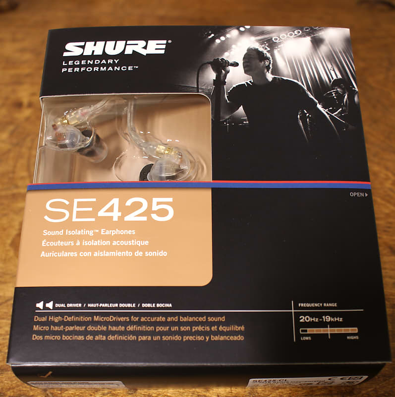 Shure SE425-CL Clear Earphones Headphones Earbuds Free 2 Day Ship image 1
