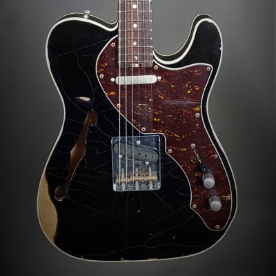Manuel Ali Guitars Custom Thinline Relic  2020 relic black image 1