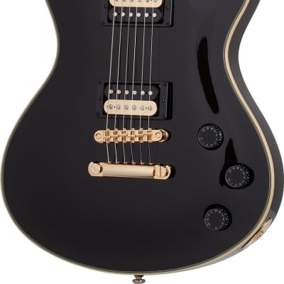 Schecter Tempest Custom Electric Guitar, Black image 2