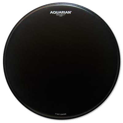 Aquarian 14" Response 2 BLACK Texture Coated Drum Head TCRSP2-14BK image 1