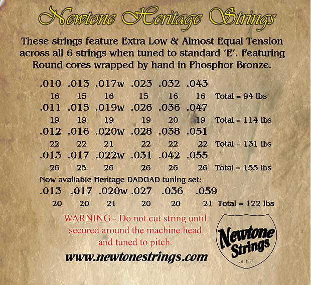 Newtone heritage deals strings