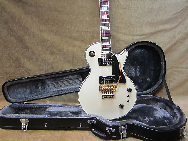 Burny Les Paul Custom RLC-85S Ivory w/ Sustainer Floyd Rose