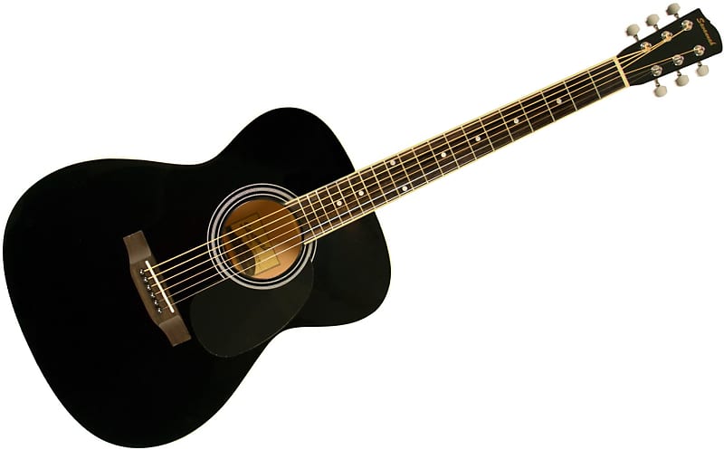 Savannah OOO Body Style Acoustic Guitar Basswood Top,Thin C Neck, 25.4" Scale, Black image 1