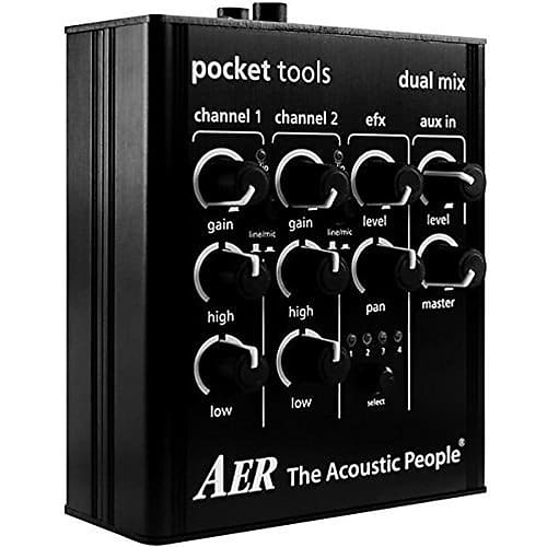 AER Dual Mix 2 - DI Box with Aux in, 2 x Eq, reverb, echo and chorus