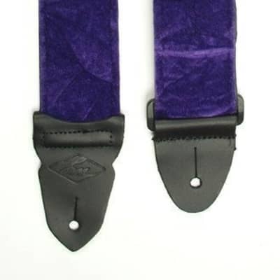 Lock-It Straps LIS-073CV2-SLV Crushed Velvet Guitar Strap - Silver