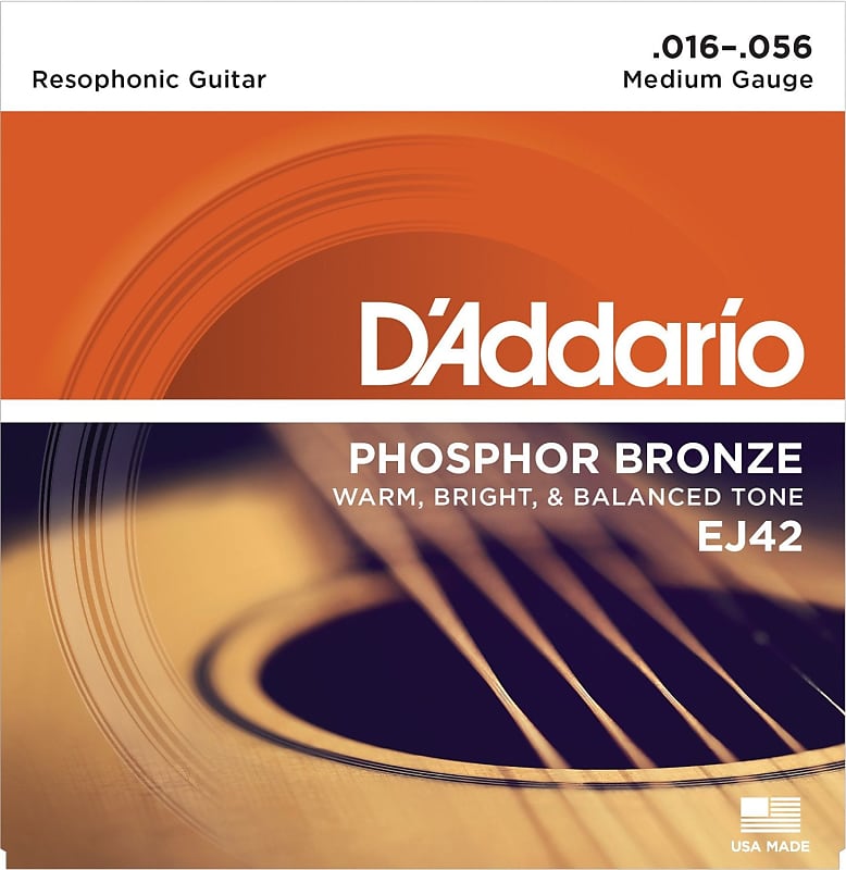 D'Addario EJ42 16-56 Resophonic Guitar 16-56 image 1
