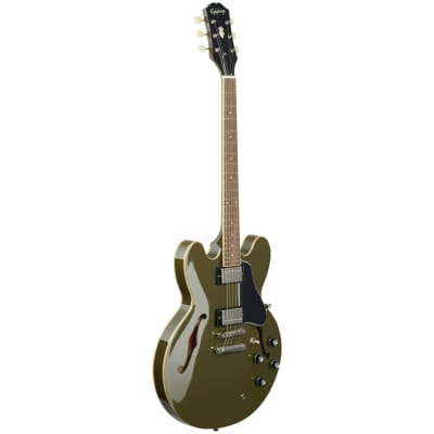 Epiphone ES-335 Electric Guitar, Olive Drab Green image 4
