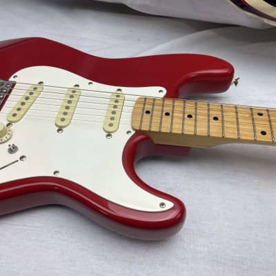 Squier Stratocaster by Fender - MIK Made in Korea 1990s - Torino Red / Maple neck image 5
