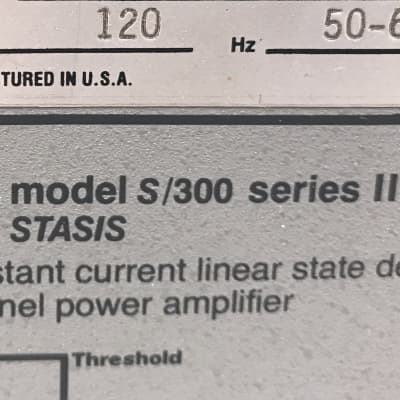 Threshold S/300 Series II Stasis Solid State Power Amplifier image 5