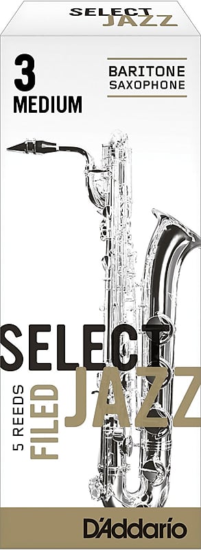 D'Addario Select Jazz Filed Baritone Sax Reeds, Box of 5 3 Soft image 1