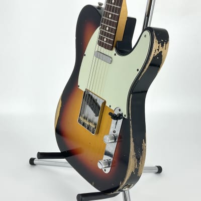 2014 Fender Custom Shop ’63 Telecaster Heavy Relic – 3 Tone Sunburst image 12