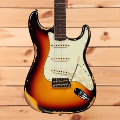 Fender Custom Shop Limited 1964 Stratocaster Reissue L-Series Heavy Relic - Faded/Aged 3 Tone Sunburst - L11421 - PLEK'd image 2