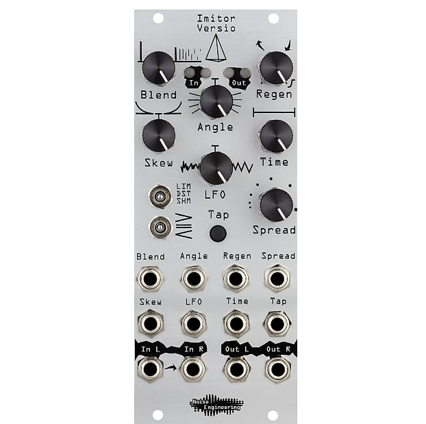 Noise Engineering Imitor Versio -Stereo in/out 12-tap multimode delay w clock sync/tap tempo SILVER image 1