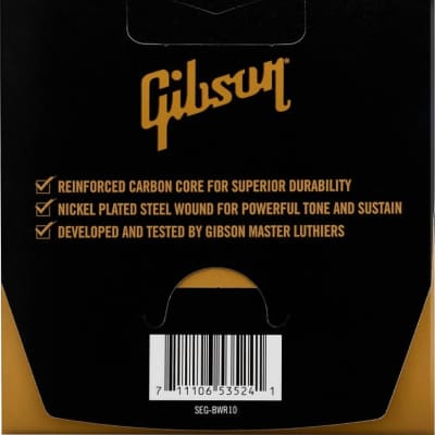 Gibson SEG-BWR10 Brite Wire 'Reinforced' Electric Guitar Strings - .010-.046 Light image 2