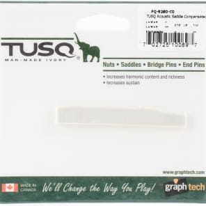 Graph Tech PQ-9280-C0 TUSQ Compensated Acoustic Guitar Saddle - 2-7/8" Long x 1/8" Wide image 4