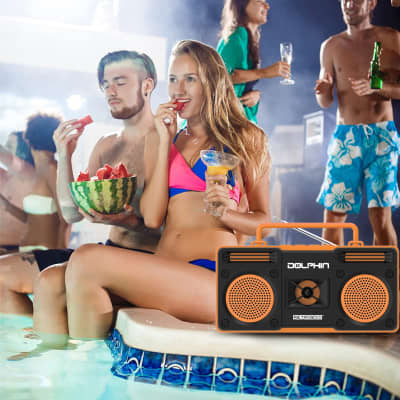 Dolphin RTX-20 Retrobox™ Portable Bluetooth Radio Choose from Colors - ORANGE image 2